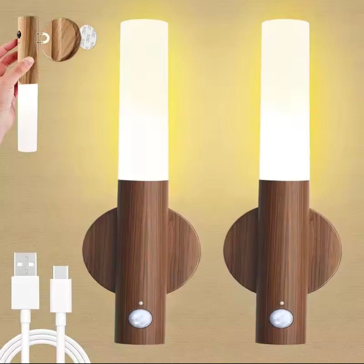 Luz nocturna LED con sensor de movimiento